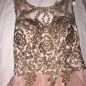 Pink and gold dress